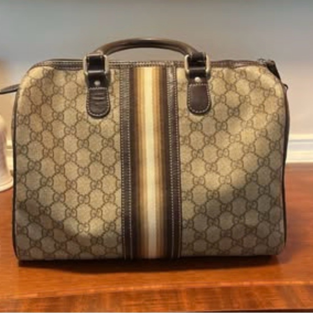 Gucci Beige and Brown Shoulder Bag